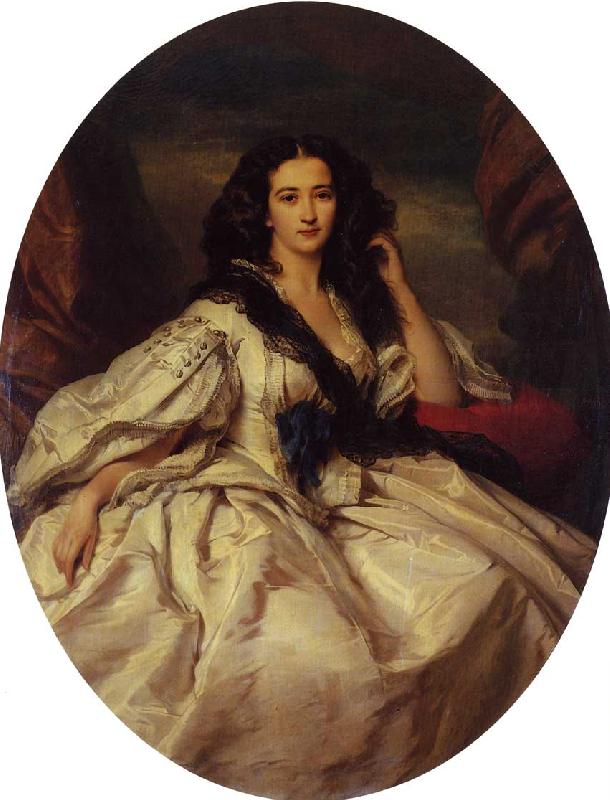 Franz Xaver Winterhalter Wienczyslawa Barczewska, Madame de Jurjewicz oil painting picture